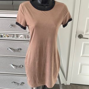 Nude suede dress